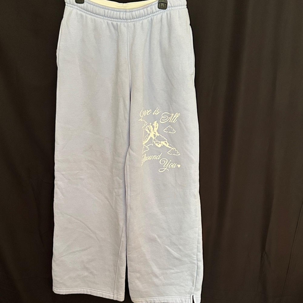 wild fable Light Lavender Track Pants with White Graphic